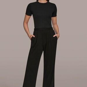 DKNY Black Women's Wide-Leg Pants